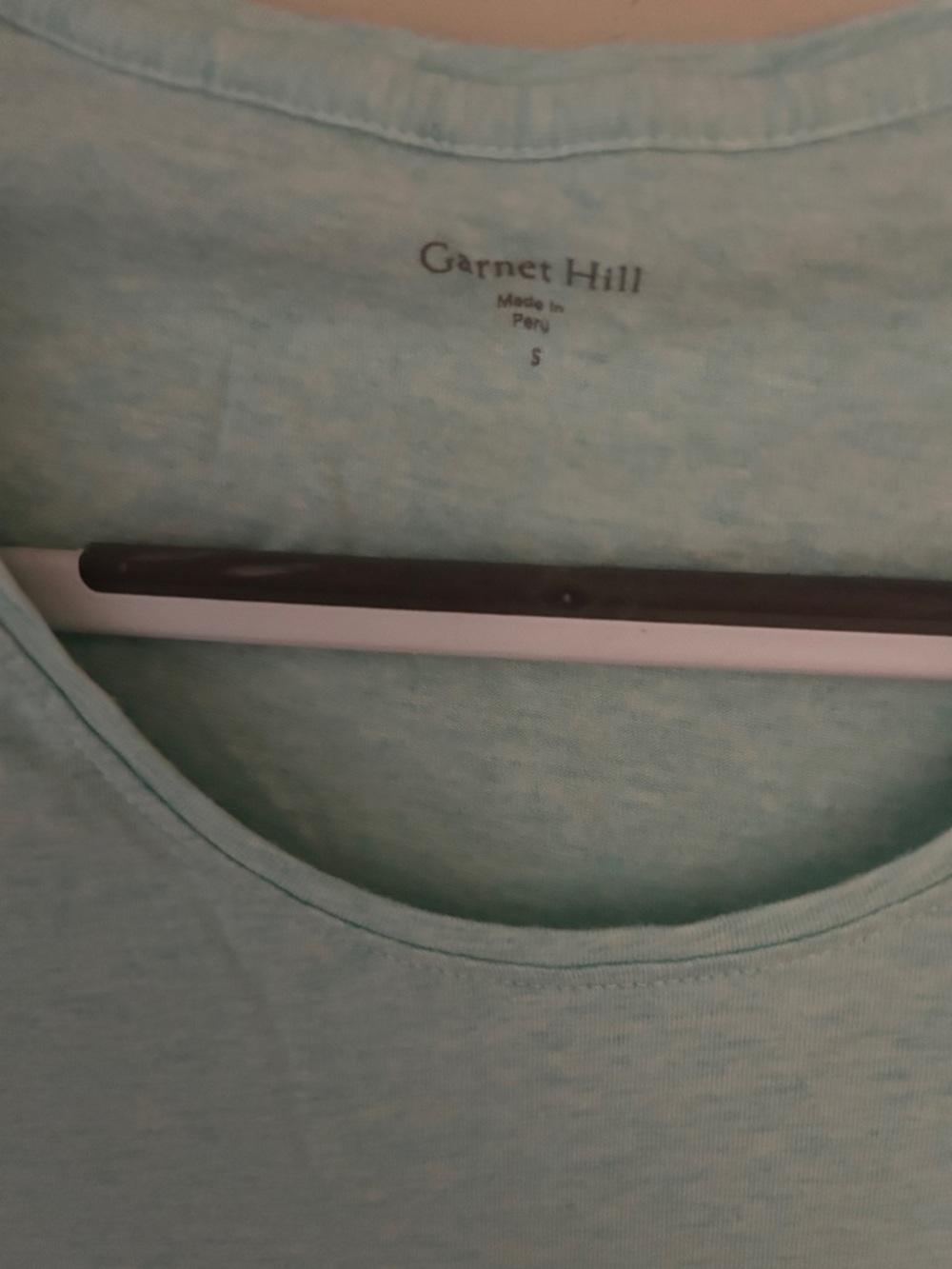 Garnet Hill Mint Color Lightweight Scoop Neck Tee - Picture 6 of 7